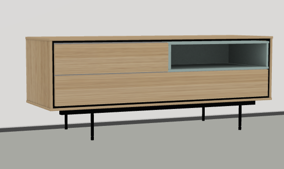 Meuble TV Aura l.132cm ch�ne sega