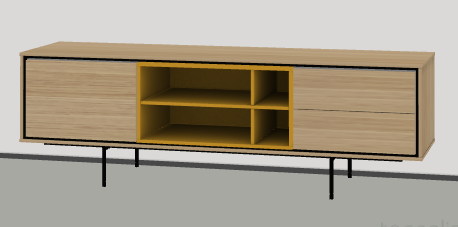 Meuble TV en ch�ne clair 
