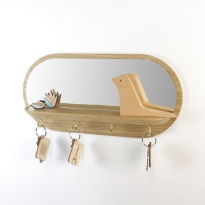 Miroir mural porte-cl�s\ Mini Moonlight\   Reine M�re