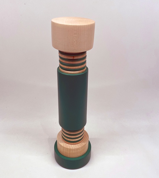 Moulin � sel, poivre et �pices en bois de h�tre, naturel et vert- Alessi