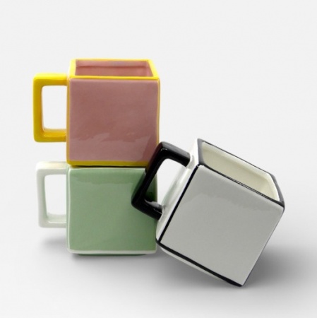 Mug - tasse Tile Rose-jaune - Table Machine
