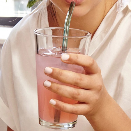 Pailles en verre r&eacute;utilisables color&eacute;s - Kikkerland
