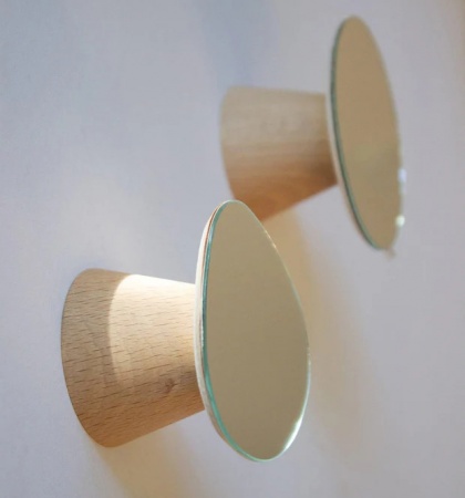 Pat&egrave;re murale Bolet GM Miroir Ch&ecirc;ne massif � Reine m&egrave;re