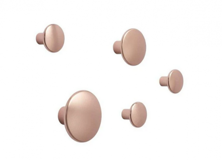 Patère The Dots / Set de 5 laiton - Muuto