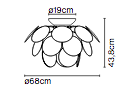 Plafonnier Discoco Ø 68 cm