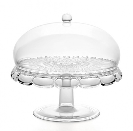 Plateau sur pied pour gâteau avec cloche transparent - Guzzini