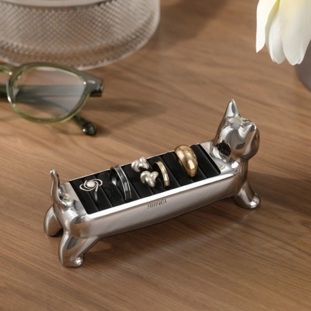 Porte-bague ALI - chat - aluminium - Umbra