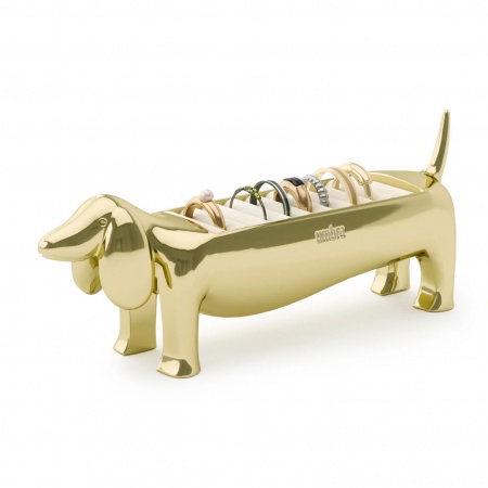 Porte-bague DACHSIE - chien - laiton - Umbra