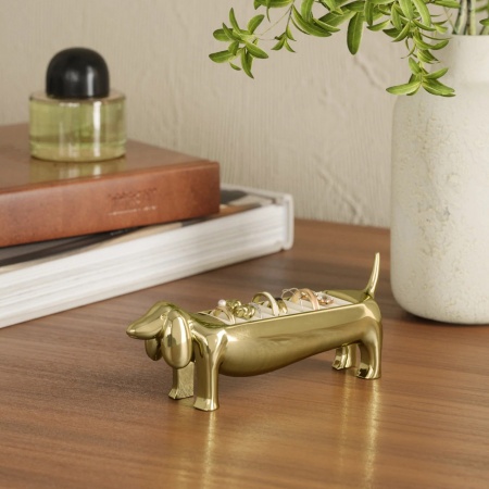Porte-bague DACHSIE - chien - laiton - Umbra