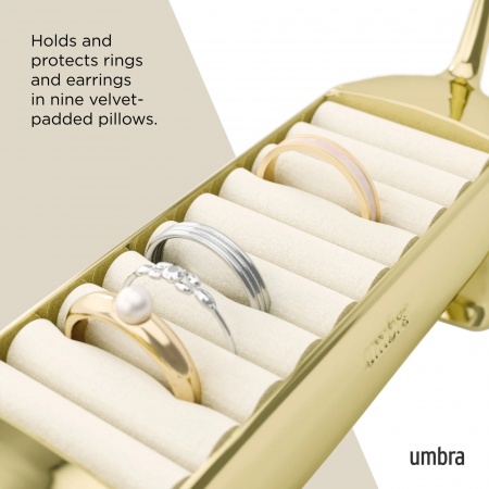 Porte-bague DACHSIE - chien - laiton - Umbra