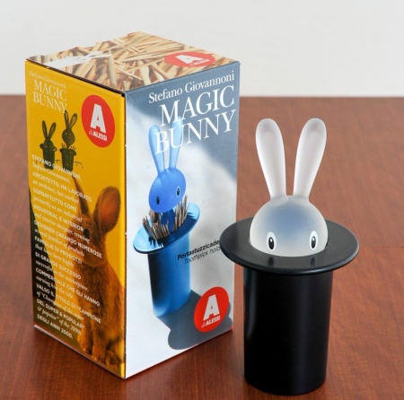 Porte cure-dents Magic Bunny noir - Alessi