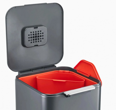 Poubelle tri s&eacute;lectif - Tri Totem - 40 Litres noire- Joseph Joseph