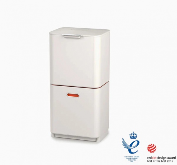Poubelle tri s�lectif - Tri Totem - 60 Litres blanche- Joseph Joseph