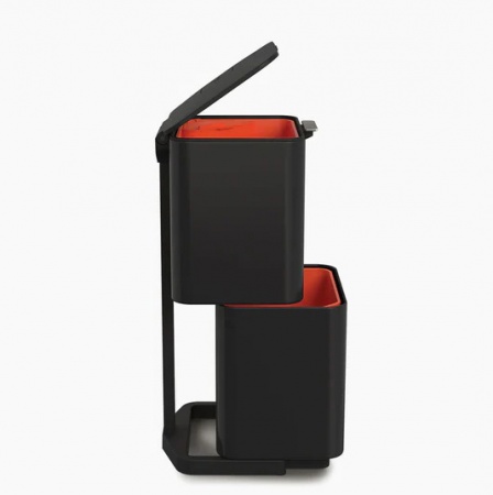 Poubelle tri s&eacute;lectif - Tri Totem - 60 Litres noire- Joseph Joseph