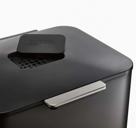 Poubelle tri s&eacute;lectif - Tri Totem - 60 Litres noire- Joseph Joseph