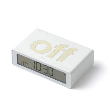 R&eacute;veil - FLIP Classic - On Off - blanc - Lexon