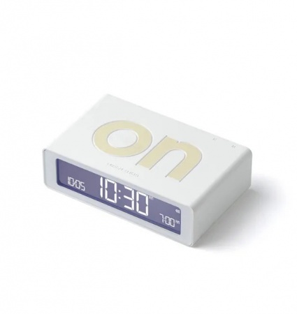 R&eacute;veil - FLIP Classic - On Off - blanc - Lexon