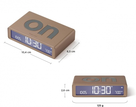R&eacute;veil - FLIP Classic - On Off - Or doux - Lexon