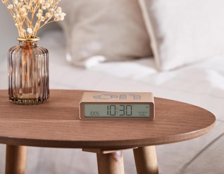 R&eacute;veil - FLIP Classic - On Off - Or doux - Lexon