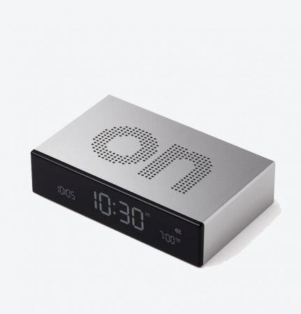 Réveil - FLIP PRENIUM - On Off - Aluminium - Lexon
