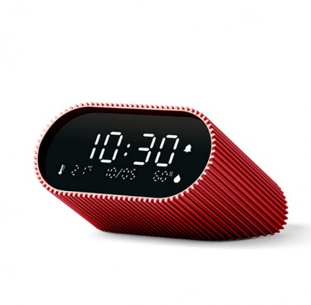 R&eacute;veil - Ray clock - Rouge - Lexon