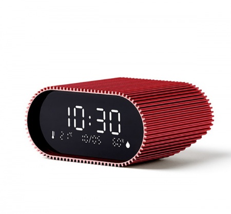 R&eacute;veil - Ray clock - Rouge - Lexon