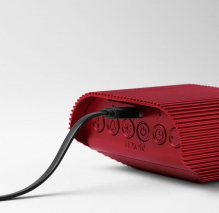 R&eacute;veil - Ray clock - Rouge - Lexon