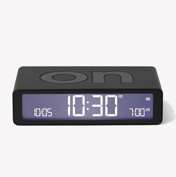 R�veil Flip  mini Travel/ de voyage noir - Lexon