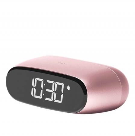 R&eacute;veil Minut Rose m&eacute;tallis&eacute; - Lexon