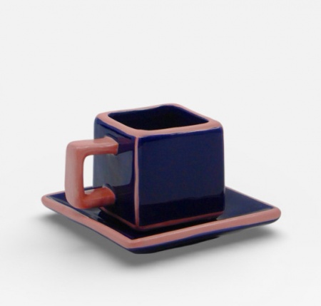 Set de 2 tasse &agrave; caf&eacute; Tile Bleu-rose - Table Machine