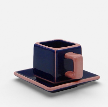 Set de 2 tasse &agrave; caf&eacute; Tile Bleu-rose - Table Machine