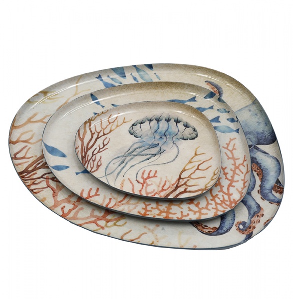 Set de 3 plateaux Oc�an - Temerity Jones