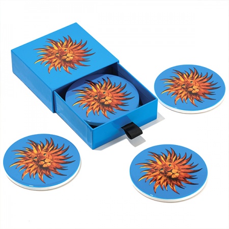 Set de 4 dessous de verre en céramique