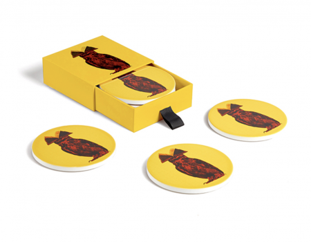 Set de 4 dessous de verre en c&eacute;ramique