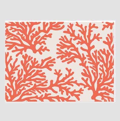 Set de table corail rouge AKanali - P�devache