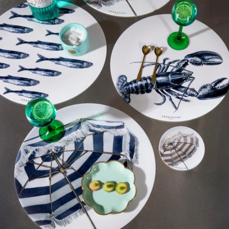 Set de table rond Homarus Homard bleu - P&ocirc;devache