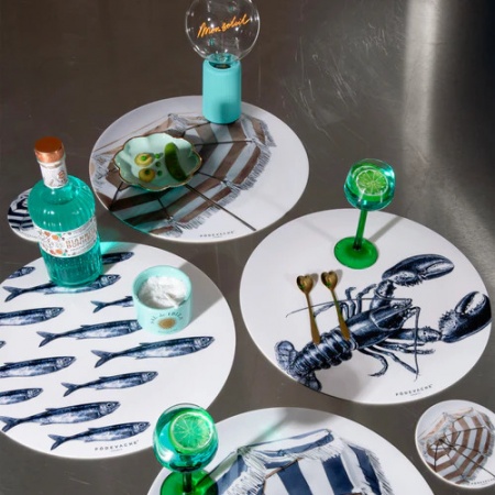 Set de table rond Homarus Homard bleu - P&ocirc;devache