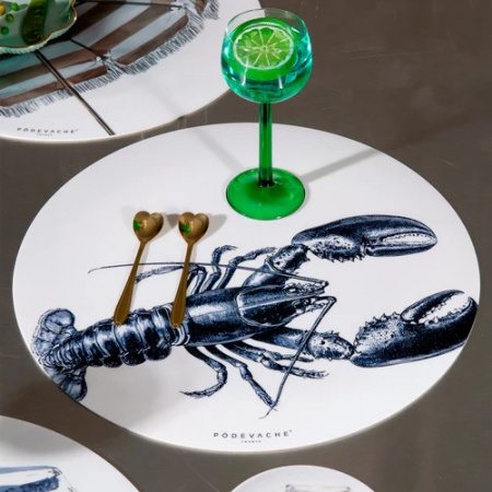 Set de table rond Homarus Homard bleu - P&ocirc;devache