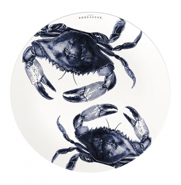 Set de table rond vinyle Krabitz bleu - P�devache