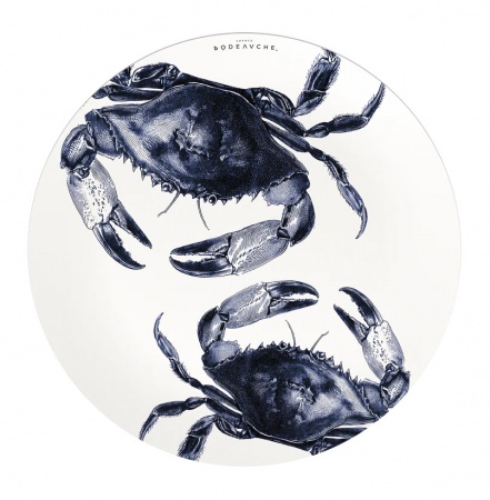 Set de table rond vinyle Krabitz bleu - P&ocirc;devache