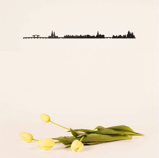 Skyline Amsterdam-50cm-d�coration murale-The Line