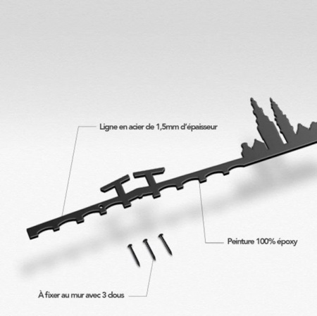 Skyline Amsterdam 50cm-décoration murale-The Line