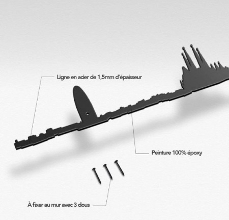 Skyline Barcelone-50cm-décoration murale-The Line