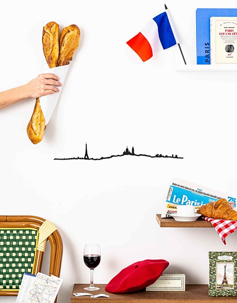 Skyline Paris-50cm-d�coration murale-The Line