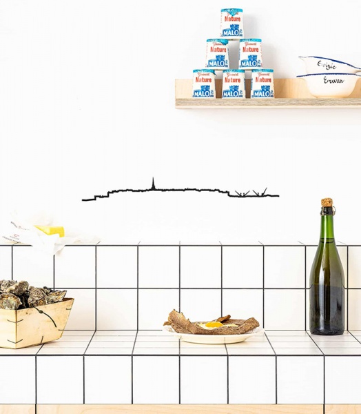 Skyline St Malo-50cm-d�coration murale-The Line