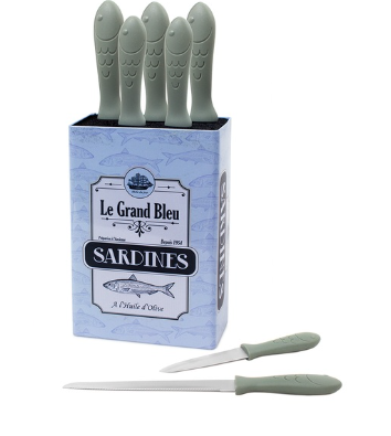 Support couteaux Sardines m&eacute;tal - Balvi