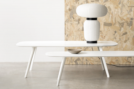 Table basse Solapa blanche / pieds blanc