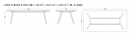 Table CPH 30 - Hay 200 X 80 H:105 cm