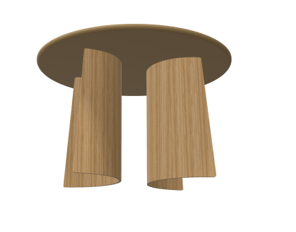 Table Ginger Ø120cm Chêne - Ondaretta