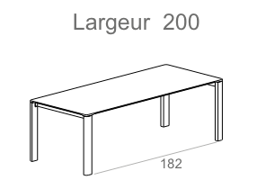 Table Sendo L200cm - Treku 